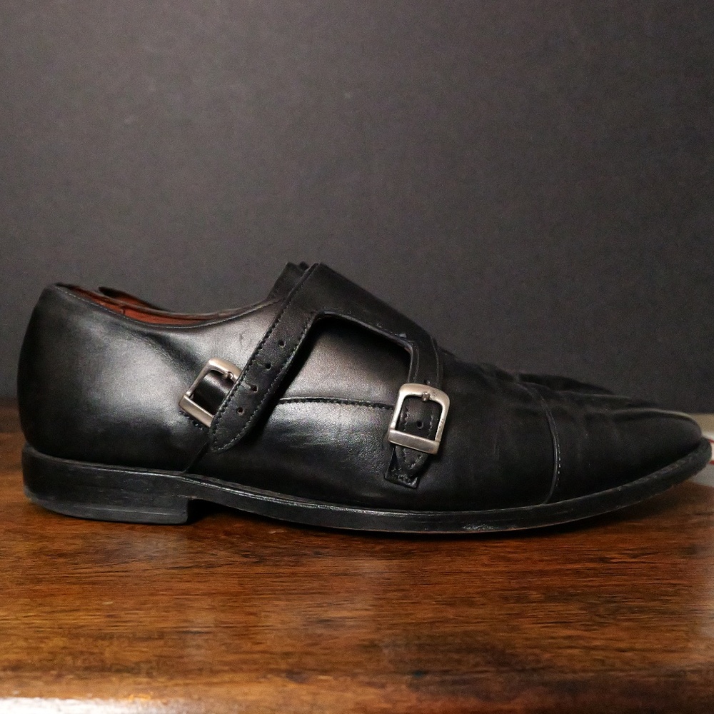 Allen Edmonds Black Double Monk Strap Size Ten - image 7